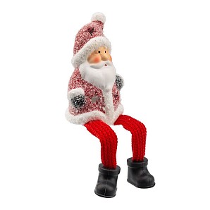Керамическая фигурка Дед Мороз с подвесными ножками 6,3х5,4х10,4 см