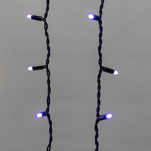 Гирлянда светодиодная Бахрома (Айсикл), 4,0х0,6м, 128 LED СИНИЙ, черный КАУЧУК 2,3мм, IP67, эффект мерцания, 230В NEON-NIGHT (нужен шнур питания 315-000)
