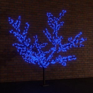 Светодиодное дерево Сакура, высота 3,6м, диаметр кроны 3,0, синие светодиоды, IP 65, понижающий трансформатор в комплекте, NEON-NIGHT
