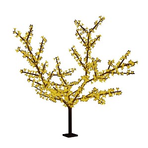 Светодиодное дерево Сакура, высота 2,4м, диаметр кроны 2,0м, желтые светодиоды, IP65, понижающий трансформатор в комплекте NEON-NIGHT