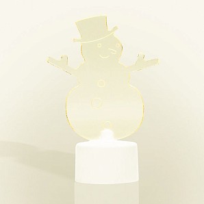 Фигура светодиодная на подставке Снеговик в шляпе 2D, RGB