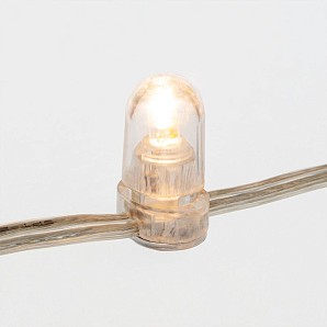 Гирлянда LED Клип-лайт 12 V, прозрачный ПВХ, 150 мм, цвет диодов теплый белый