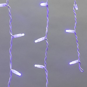 Гирлянда светодиодная Бахрома (Айсикл), 5,6x0,9м, 240 LED СИНИЙ, белый КАУЧУК 3,3мм, IP67, постоянное свечение, 230В NEON-NIGHT (шнур питания в комплекте)