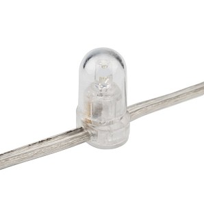 Гирлянда LED Клип-лайт 12 V, прозрачный ПВХ, 150 мм, цвет диодов Теплый белый, Flashing (Белый)